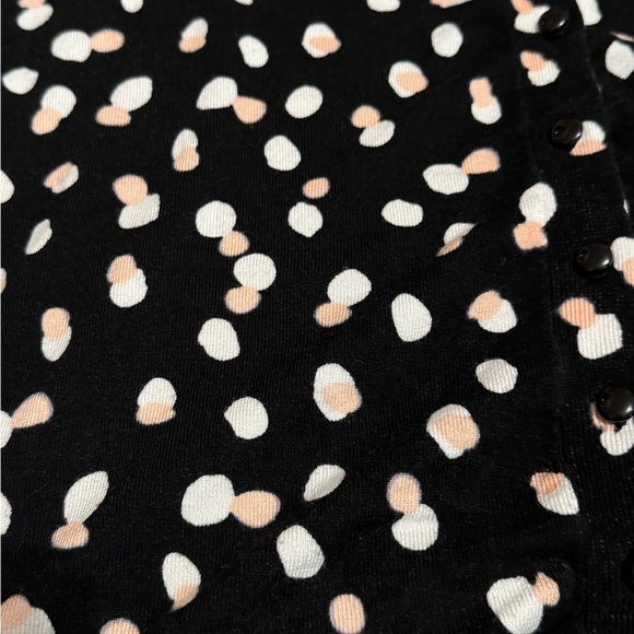 Women's Philosophy Black White & Peach Button Up Cardigan Sweater size L - Picture 3 of 10